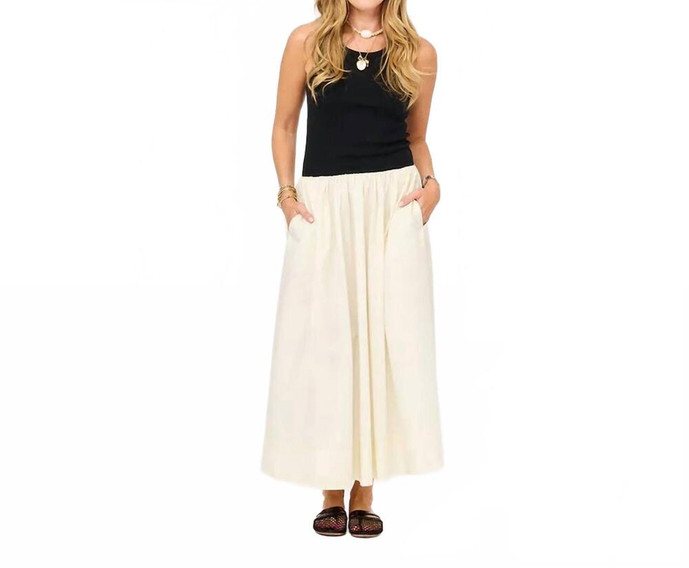 NEW KERRI ROSENTHAL two-tone tank dress in black-cloud